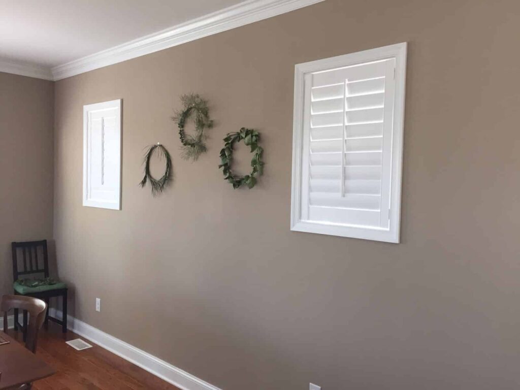 plantation shutters on casement windows
